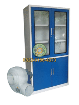 Lemari Laboratorium Penyimpanan Bahan Kimia dengan Blower buang