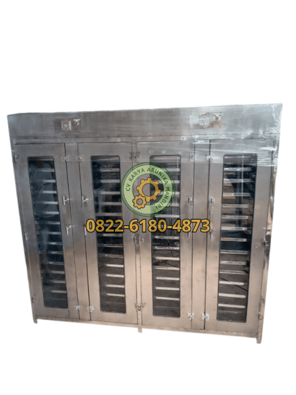 Mesin Oven Pengering 4 Pintu 60 Rak Stainless Steel